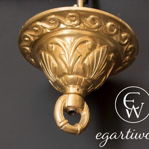 Candelabro de techo de latón con cadena de 50 cm