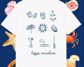 T-shirt oversize Hygge Vacation: maglietta estiva in cotone biologico