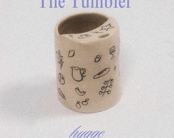 Handmade Ceramic Travel Mug: Lidless Sippy Cup, Zero Waste Pottery