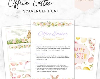 Office Easter Scavenger Hunt | Printable Game (A4 + US Letter)