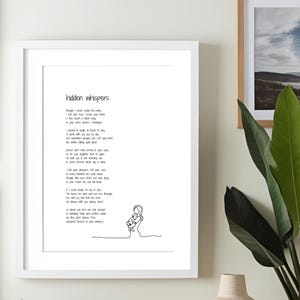 Minimalistisches monochromes Gedenkkindgedicht | Fehlgeburt, Totgeburt, Kind & Säugling Verlust | Erinnere dich an mich | Trauergedicht | A4 + US Letter