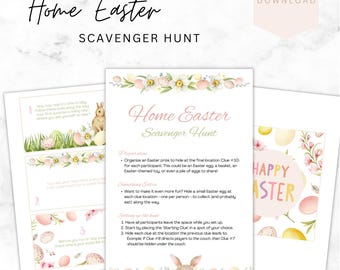 Easter Scavenger Hunt for Kids | Fun Rhyming Clues (Printable)