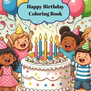 Happy Birthday Coloring Book