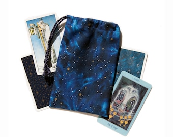 Galaxies Celestial Tarot Bag - choice of cord color