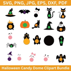 Halloween Candy Dome SVG, Halloween Candy Inhaber SVG Bundle, Candy Ornaments SVG, Schokoladenhalter svg, Party Favor, Süßes oder Saures Geschenke