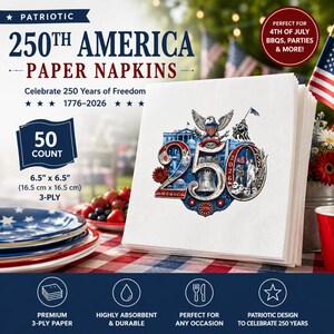 Premium Patriotic Mylar Balloon, 4th of July Party Décor, 250th Commemorative Emblem, 18" Helium Float Foil Balloon image 10