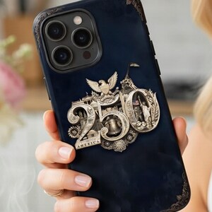 250th Anniversary Phone Case, Patriotic USA Commemorative Design, Dual-Layer Protective Cover, Shock-Absorbing TPU Case