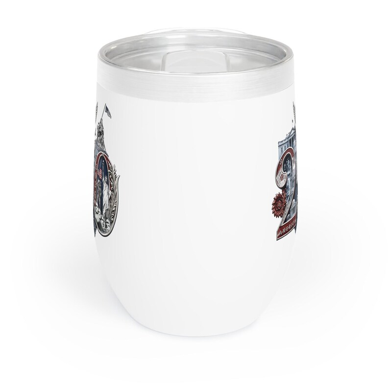 Patriottische beker, herdenkingsbeker 250e verjaardag, geïsoleerde 12oz reismok met deksel voor wijn, koffiewater, cadeau 4 juli afbeelding 6