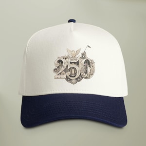 USA 250th Anniversary Gold Seal Hat, Premium Patriotic Two-Tone Snapback Cap, Commemorative America Semiquincentennial Baseball Cap