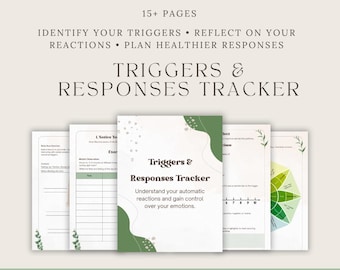 Hoja de trabajo para el seguimiento de las respuestas a los desencadenantes emocionales / Cuaderno de trabajo para la regulación del sistema nervioso (PDF imprimible)