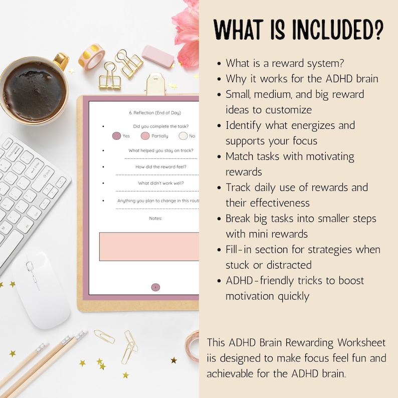 ADHD Reward System: Executive Function Workbook (printable PDF) - Etsy