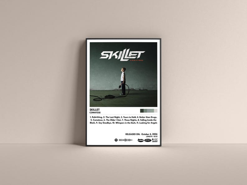 Skillet Comatose Album Art Poster (Digital or Unframed) White
