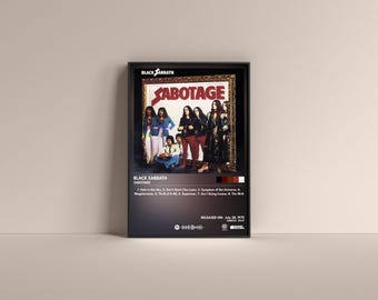 Black Sabbath Sabotage Poster, Black Sabbath Poster, Black Sabbath Sabotage Album High Quality, Digital Poster, Music Poster