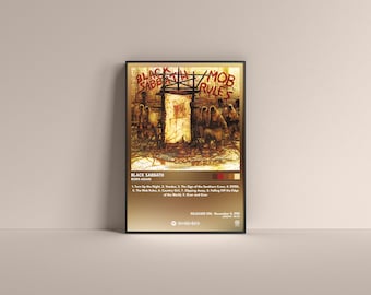 Black Sabbath Mob Rules Poster, Black Sabbath Poster, Black Sabbath Mob Rules Album High Quality, Digital Poster, Music Poster