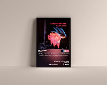 Black Sabbath Paranoid Poster, Black Sabbath Poster, Black Sabbath Paranoid Album High Quality, Digital Poster, Music Poster