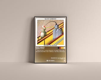 Black Sabbath Technical Ecstasy Poster, Black Sabbath Poster, Black Sabbath Album High Quality, Digital Poster, Music Poster