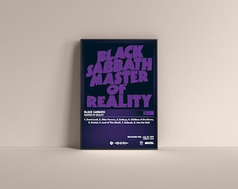 Black Sabbath Master of Reality Poster, Black Sabbath Poster, Black Sabbath Album High Quality, Digital Poster, Music Poster