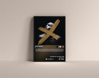 Plakat z grafiką albumu Chris Brown X (cyfrowy lub bez ramki)