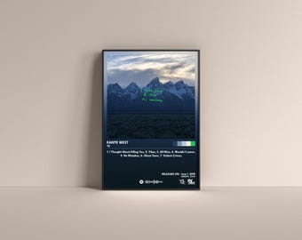 Plakat albumu Kanye West Ye, wydruk artystyczny (cyfrowy lub matowy)