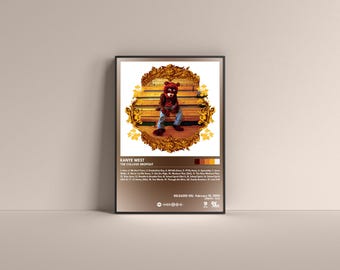Plakat z albumu Kanye Westa „The College Dropout”, wydruk artystyczny (cyfrowy lub matowy)