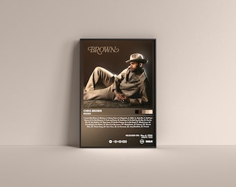 Plakat albumu Chrisa Browna, wydruk artystyczny z muzyką (cyfrowy lub bez ramki)