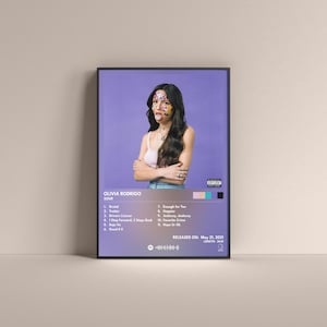 Olivia Rodrigo Sour Poster, Olivia Rodrigo Sour Gift Poster, Olivia Rodrigo Sour Album High Quality, Digital Poster, Music Poster