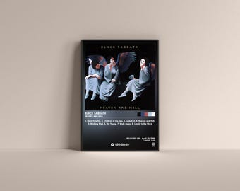 Black Sabbath Heaven and Hell Poster, Black Sabbath Poster, Black Sabbath Heaven and Hell Album High Quality, Digital Poster, Music Poster