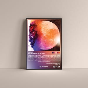 Kid Cudi Man on the Moon: The End of Day Poster, Kid Cudi Gift Poster, Kid Cudi Album High Quality, Digital Poster, Music Poster