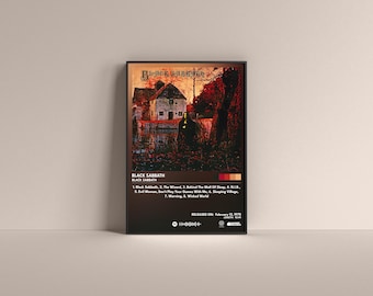Black Sabbath Black Sabbath (Album) Poster, Black Sabbath Poster, Black Sabbath Album High Quality, Digital Poster, Music Poster