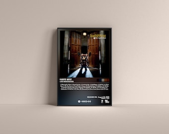 Plakat z albumu „Late Registration” Kanye Westa, wydruk artystyczny (cyfrowy lub matowy)