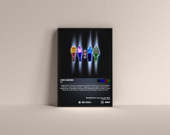 Plakat z grafiką albumu Chris Brown 11:11 (cyfrowy lub bez ramki)