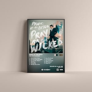 Paniek! bij de disco-poster, Paniek! at the Disco-cadeauposter, bid voor het slechte album hoge kwaliteit, digitale poster, muziekposter