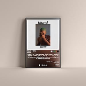 Póster de Frank Ocean Blonde, póster de regalo de Frank Ocean Blonde, álbum de Frank Ocean Blonde de alta calidad, póster digital, póster musical