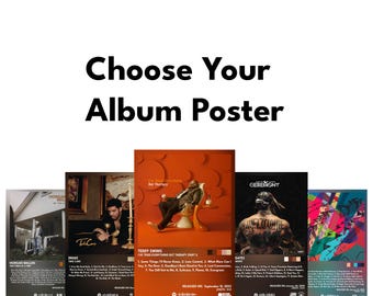 Custom Album Cover Art Print: Music Poster, Tracklist (Digital or Unframed)
