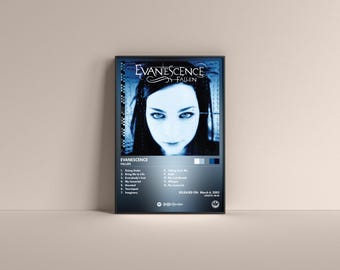 Evanescence Fallen Poster, Evanescence Fallen Gift Poster, Evanescence Fallen High Quality, Digital Poster, Music Poster
