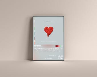 Plakat z albumu Kanye Westa „808s & Heartbreak”, wydruk artystyczny (cyfrowy lub matowy)