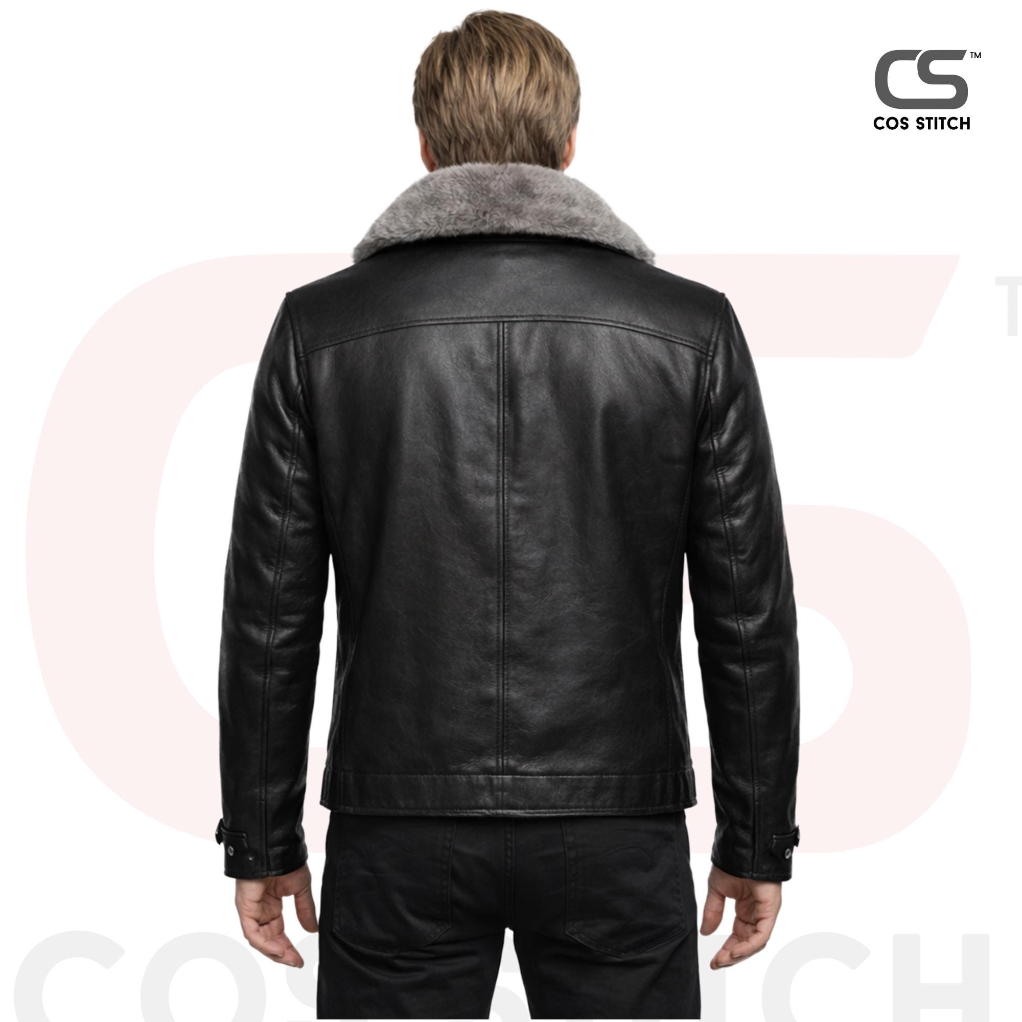 Leon Kennedy Black Leather Jacket Resident Evil Requiem Cosplay