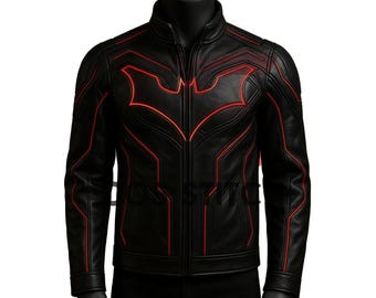 Giacca da motociclista in vera pelle fatta a mano da pipistrello: cosplay cyberpunk futuristico