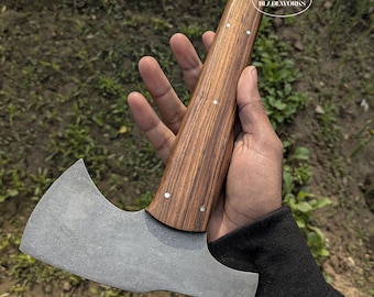 Tomahawk Axt, 10 mm Dicke Stonewashed Funktionelles Camping mit Scheide