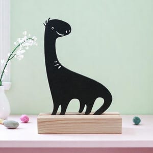 Cute Dinosaur Wooden Shelf Decor, Dino Kids Room Desk Art, Wooden Animal Ornament, Playful Statue