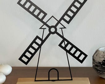 Tafeldecor metalen windmolen: Nederlandse beeldhouwkunst boerderij