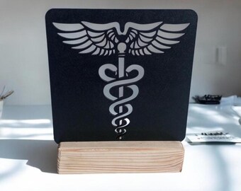 Caduceus medisch symbooldecor: beeld doktersbureau