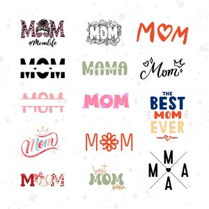 Clipart de acuarela del Día de la Madre / Conjunto PNG de corazón floral / Descarga digital