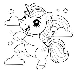 Unicorn Coloring Book: 30 Magical Pages for Girls (PDF Digital Download)