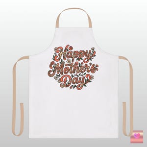 Förkläde med blommotiv på mors dag, mors dag-förkläde, mammapresent