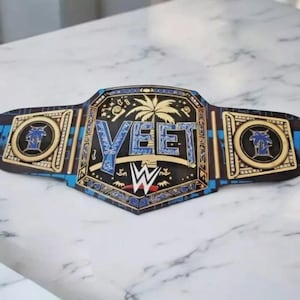 YEET Heavyweight Wrestling Championship Title Replica Belt 2MM Brass