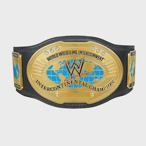 Oval Old Intercontinental Championship Wrestling Title Replica Belt 2MM Brass