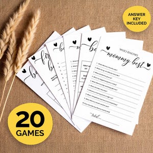 Printable Baby Shower Games Bundle: 21 Gender Neutral Activities (PDF)