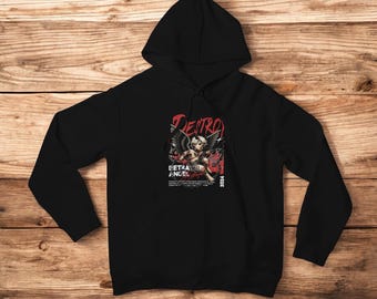 Betrayed Angel Oversized Hoodie, Unisex Edgy Graphic Gothic Streetwear, Dark Grunge Apparel, Alternative Dark Streetwear, Valentines Gift