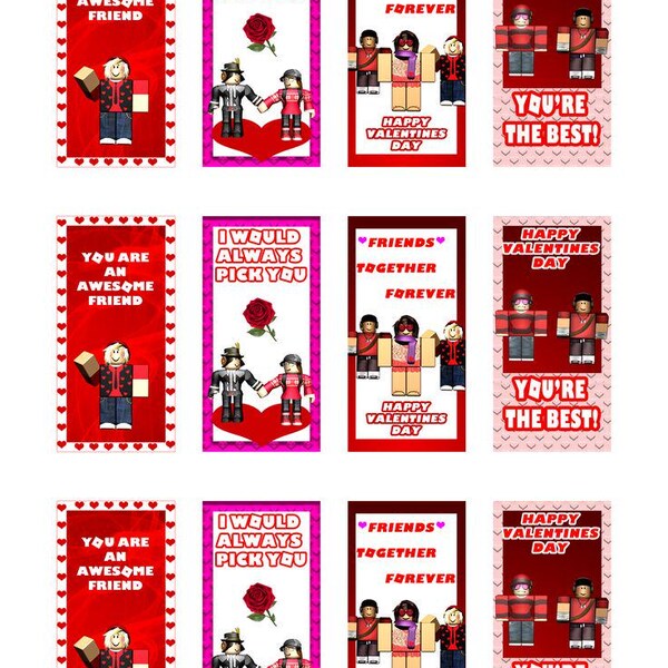 Roblox Valentine Cards - Etsy